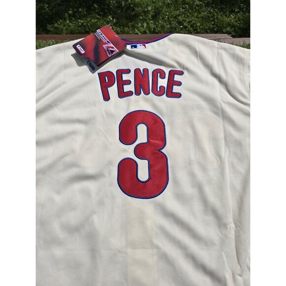 Majestic HUNTER PENCE No. 3 PHILADELPHIA PHILLIES Performance Size 54 Jersey NWT
